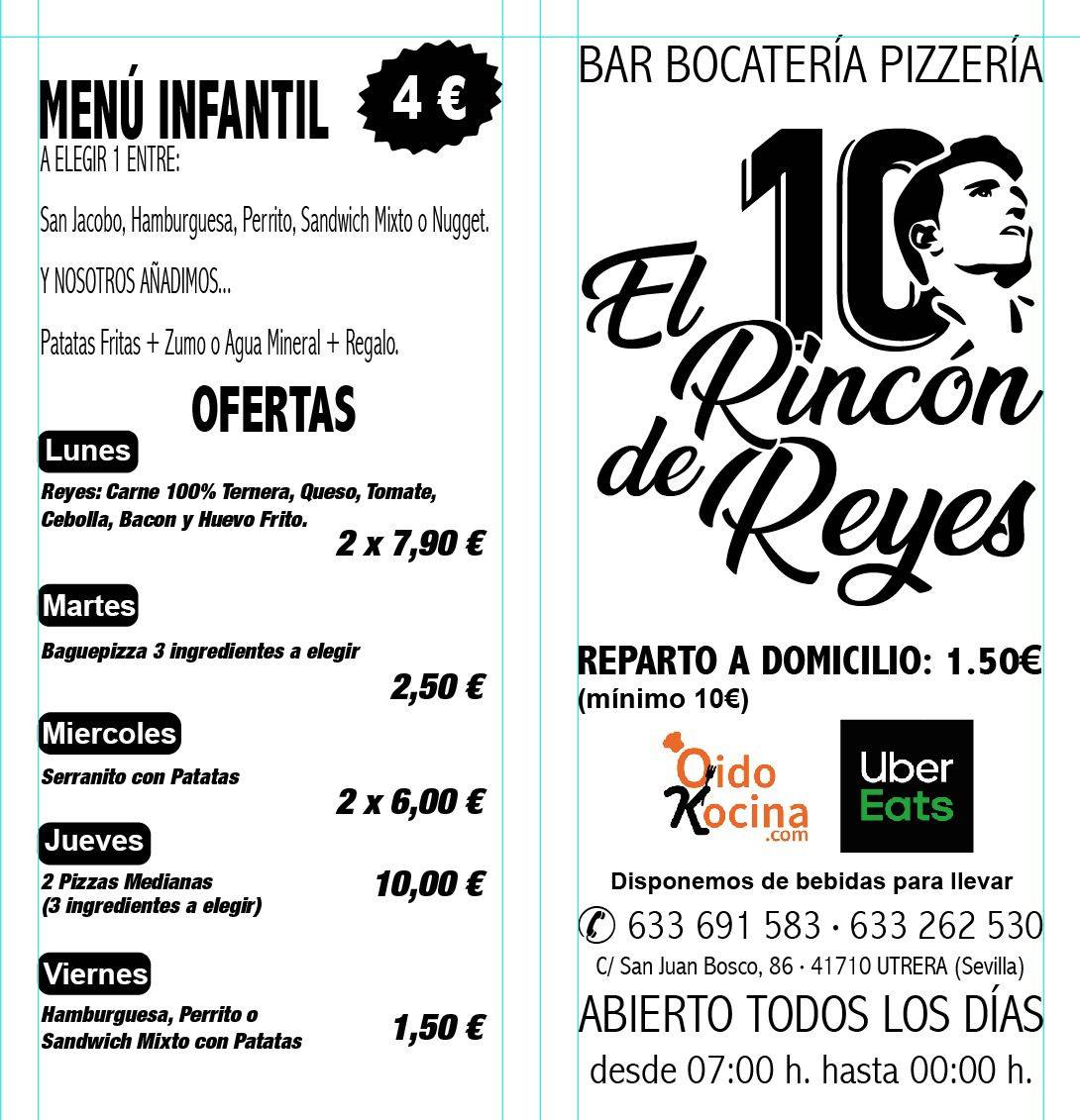 Restaurante El rincón меню