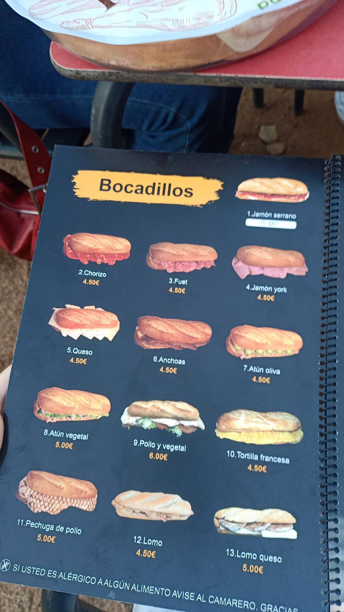 Bar Dinàmic меню