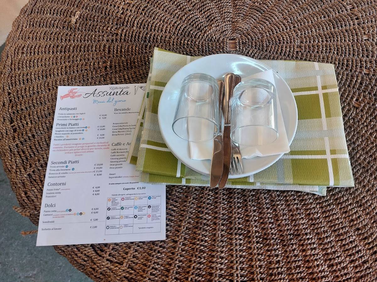 Ristorante Assunta меню