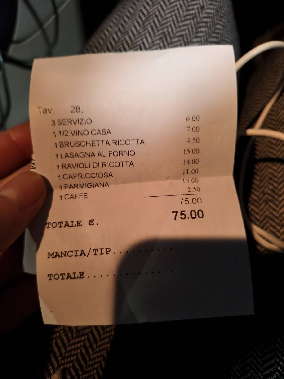 Ristorante Esperia меню