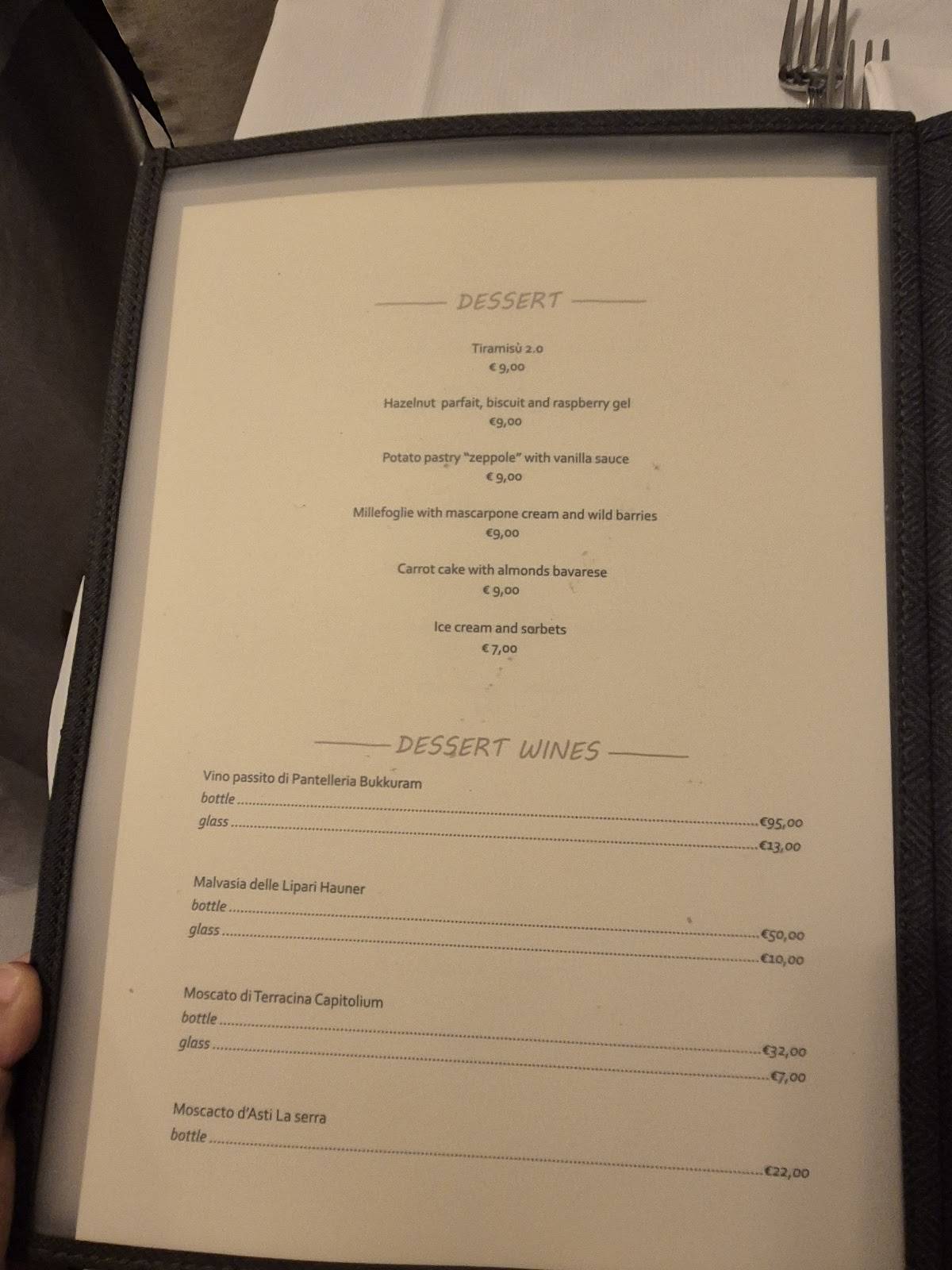 Ristorante Grano меню