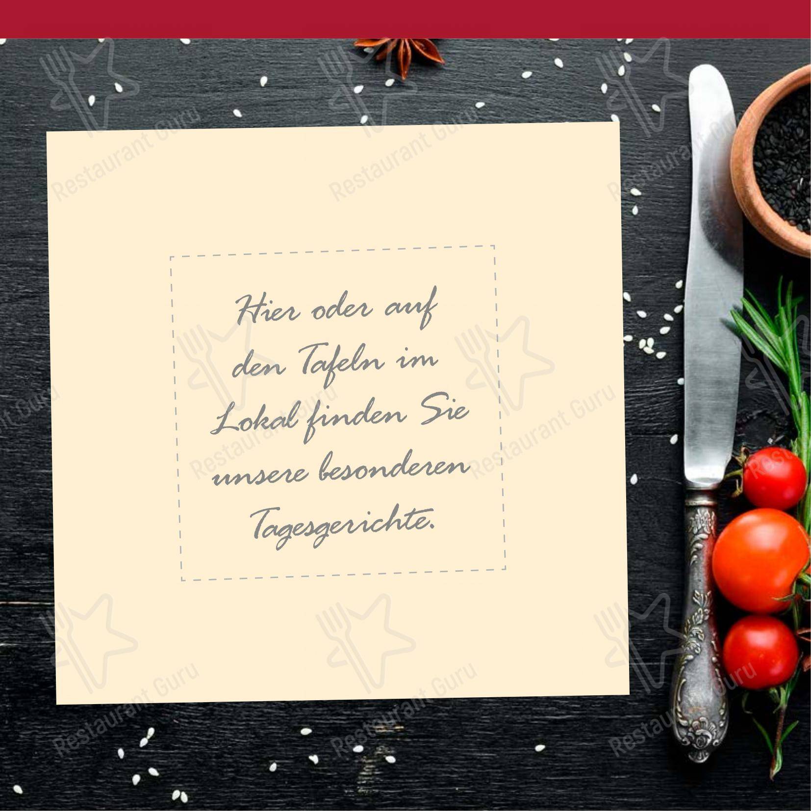 菜单 пиццерии Ristorante Guido Sasso