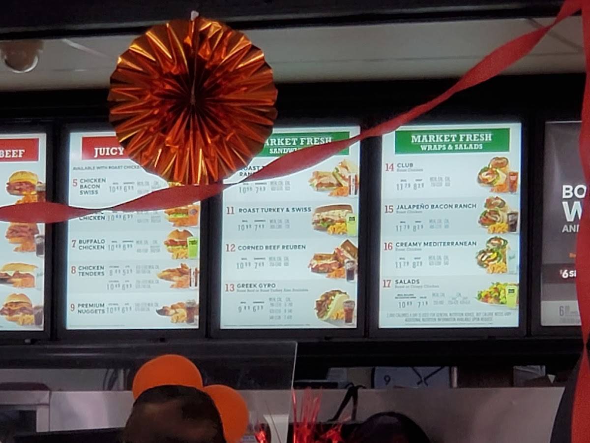 Arby's меню