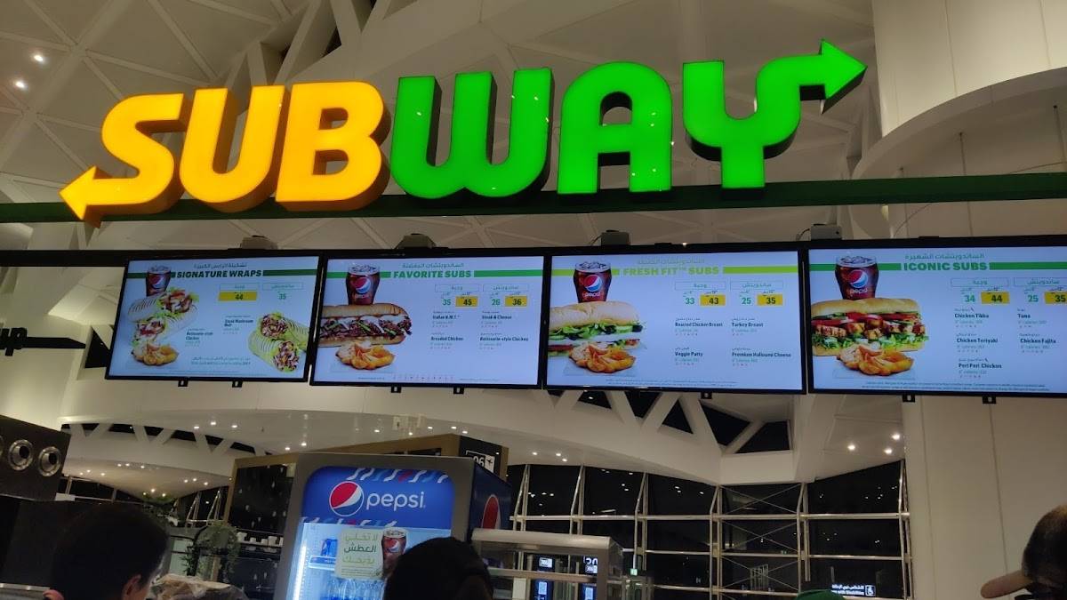 Subway меню