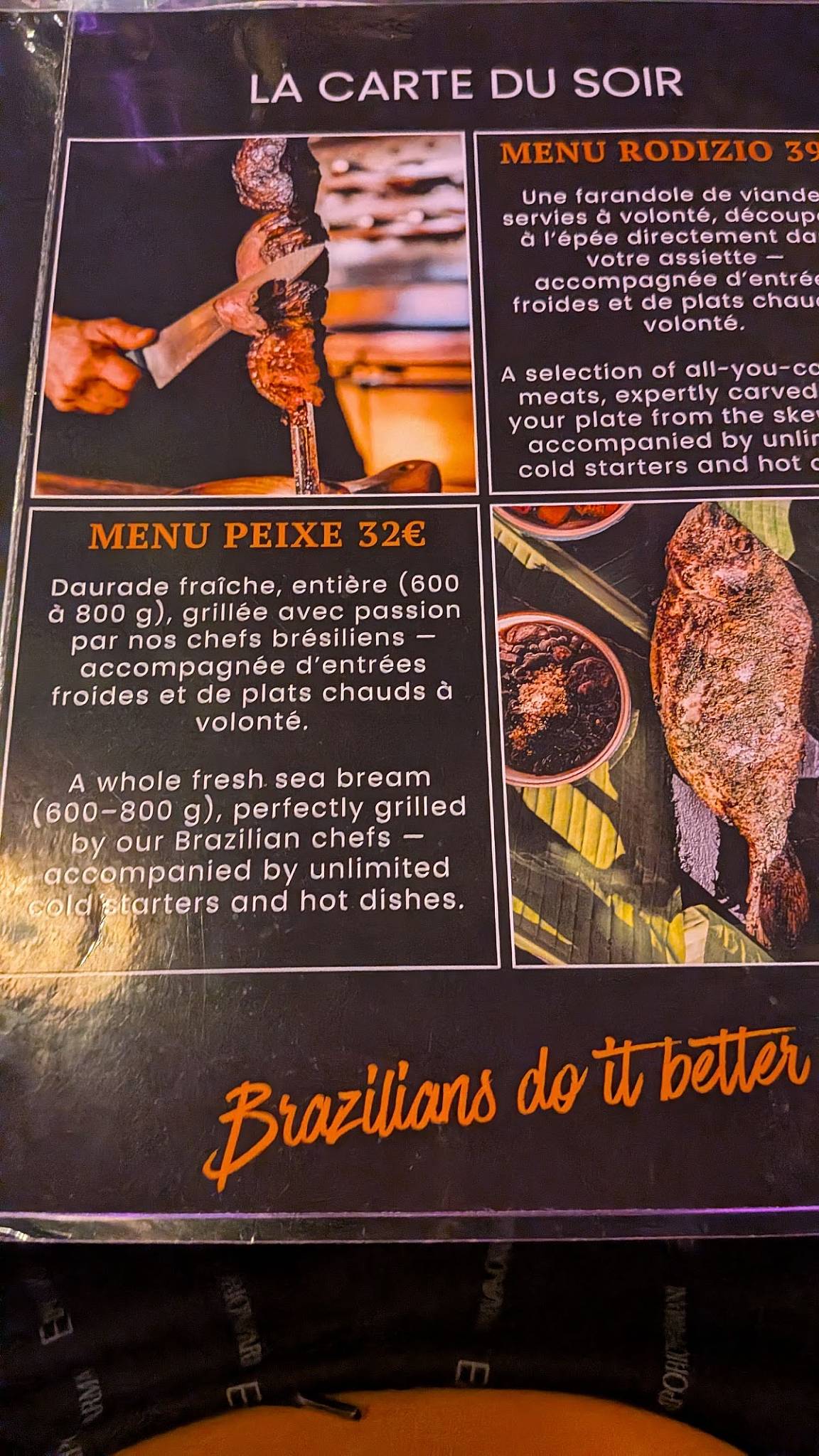 Rodizio Nice меню