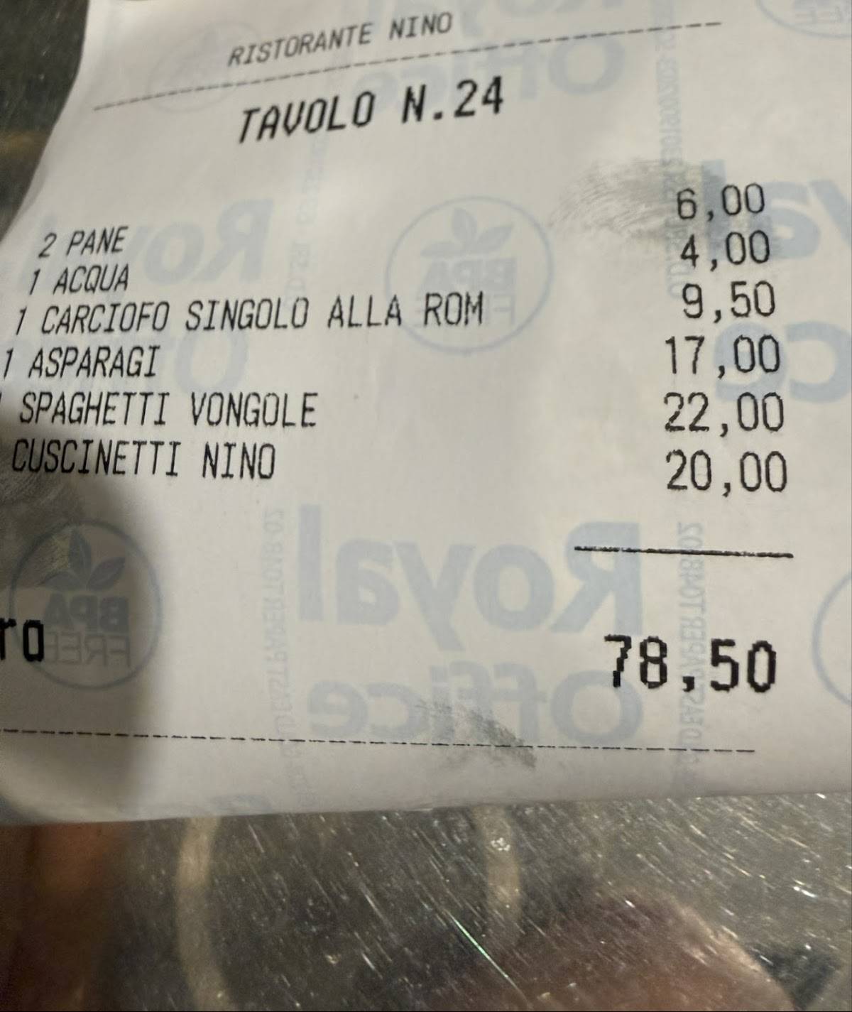 Nino Restaurant меню