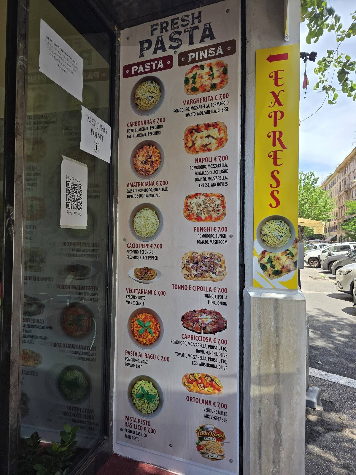 Pasta Roma & pizza меню