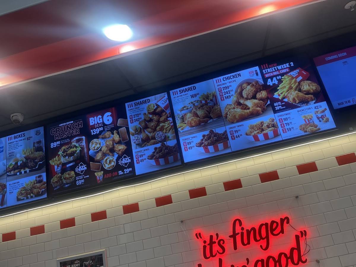 KFC Westgate Shopping Centre меню