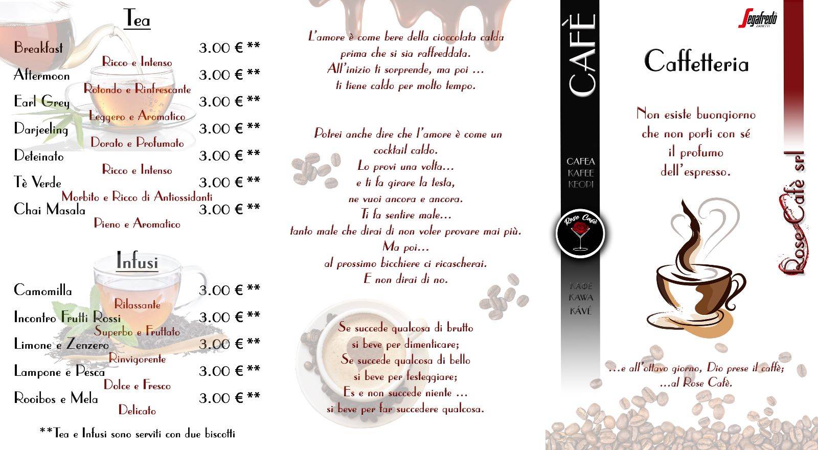 Rose Cafè меню