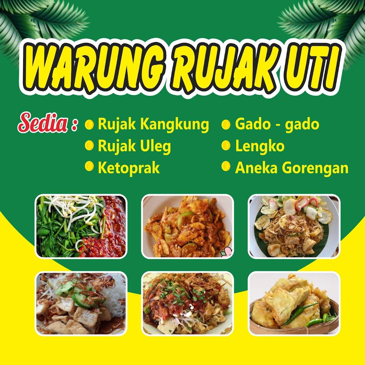 Rujak UTI меню