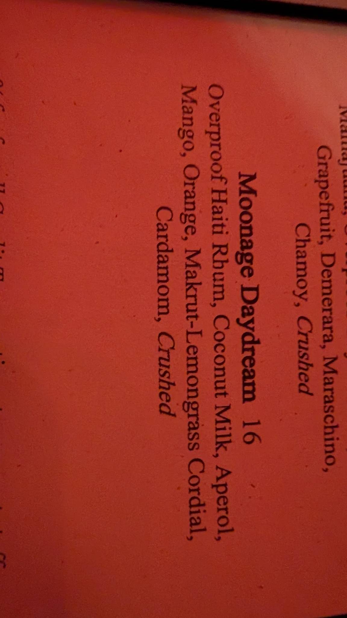 Rum Club меню