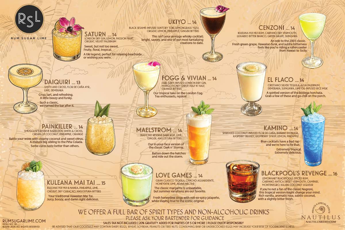 Rum Sugar Lime меню