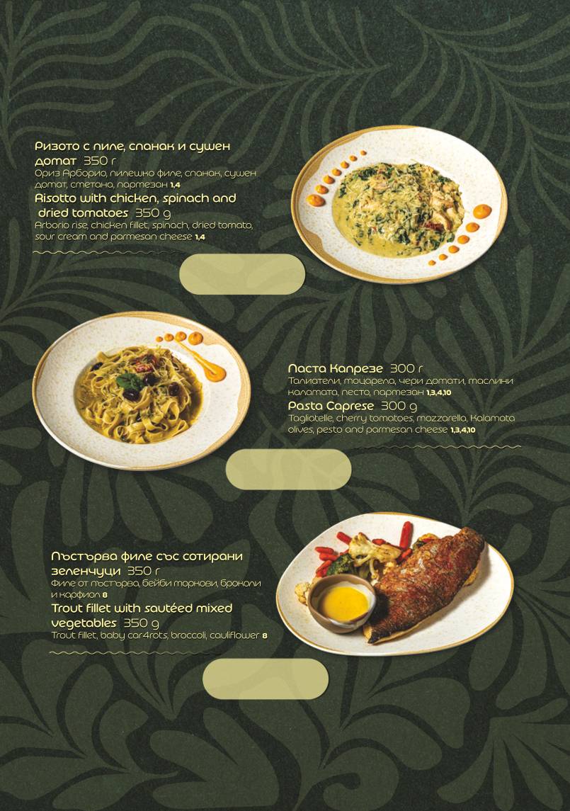 NOBU - Bar & Dinner меню