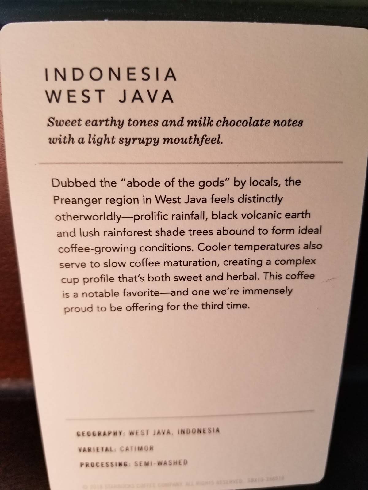 Starbucks меню