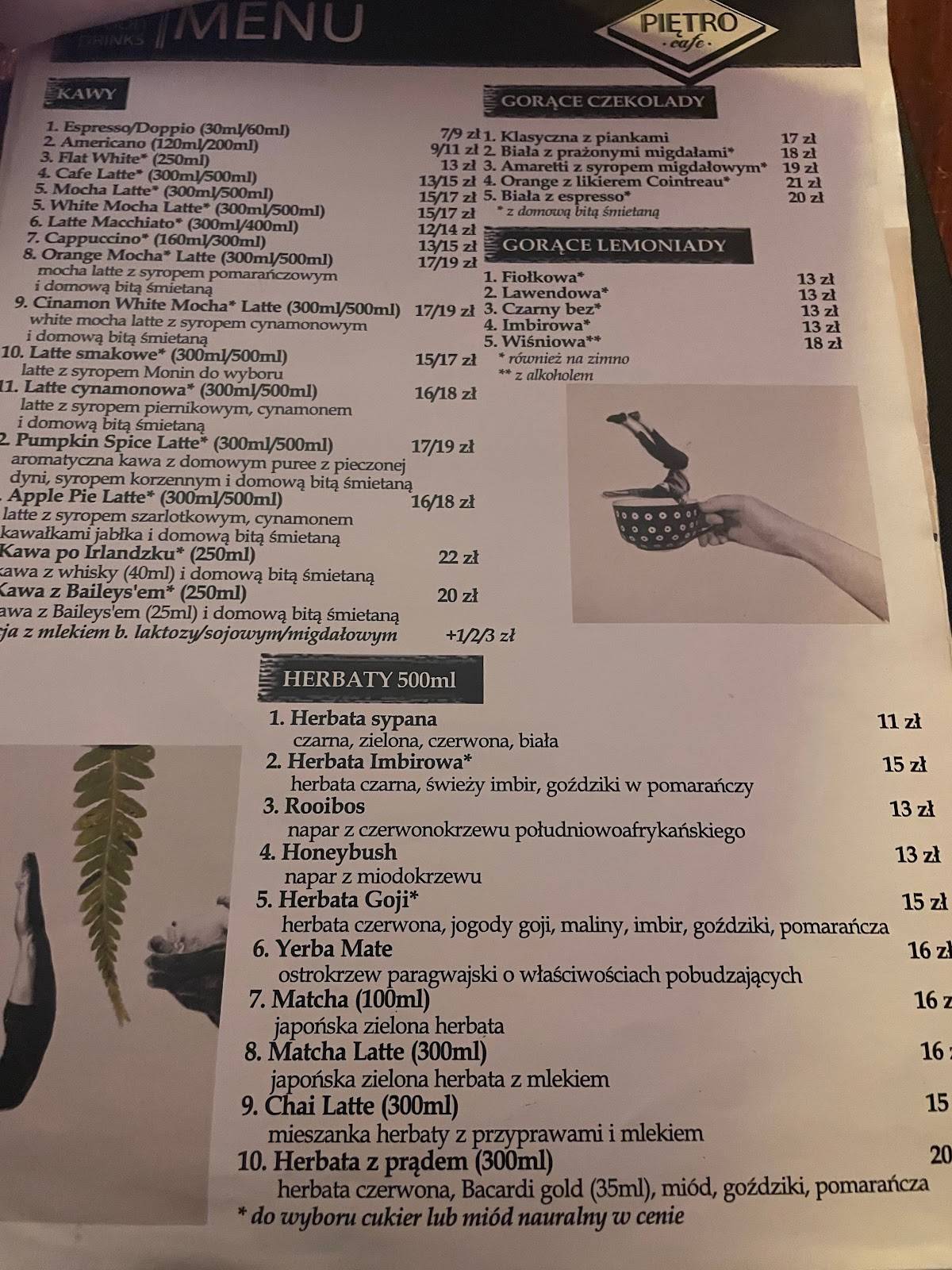 Piętro Cafe меню