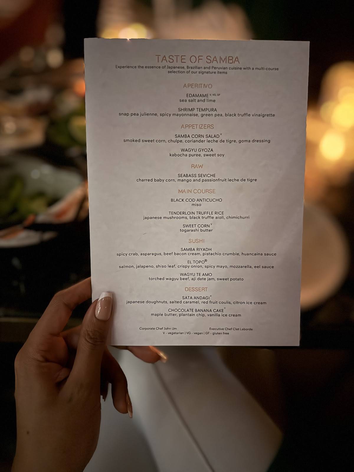 SUSHISAMBA Riyadh меню