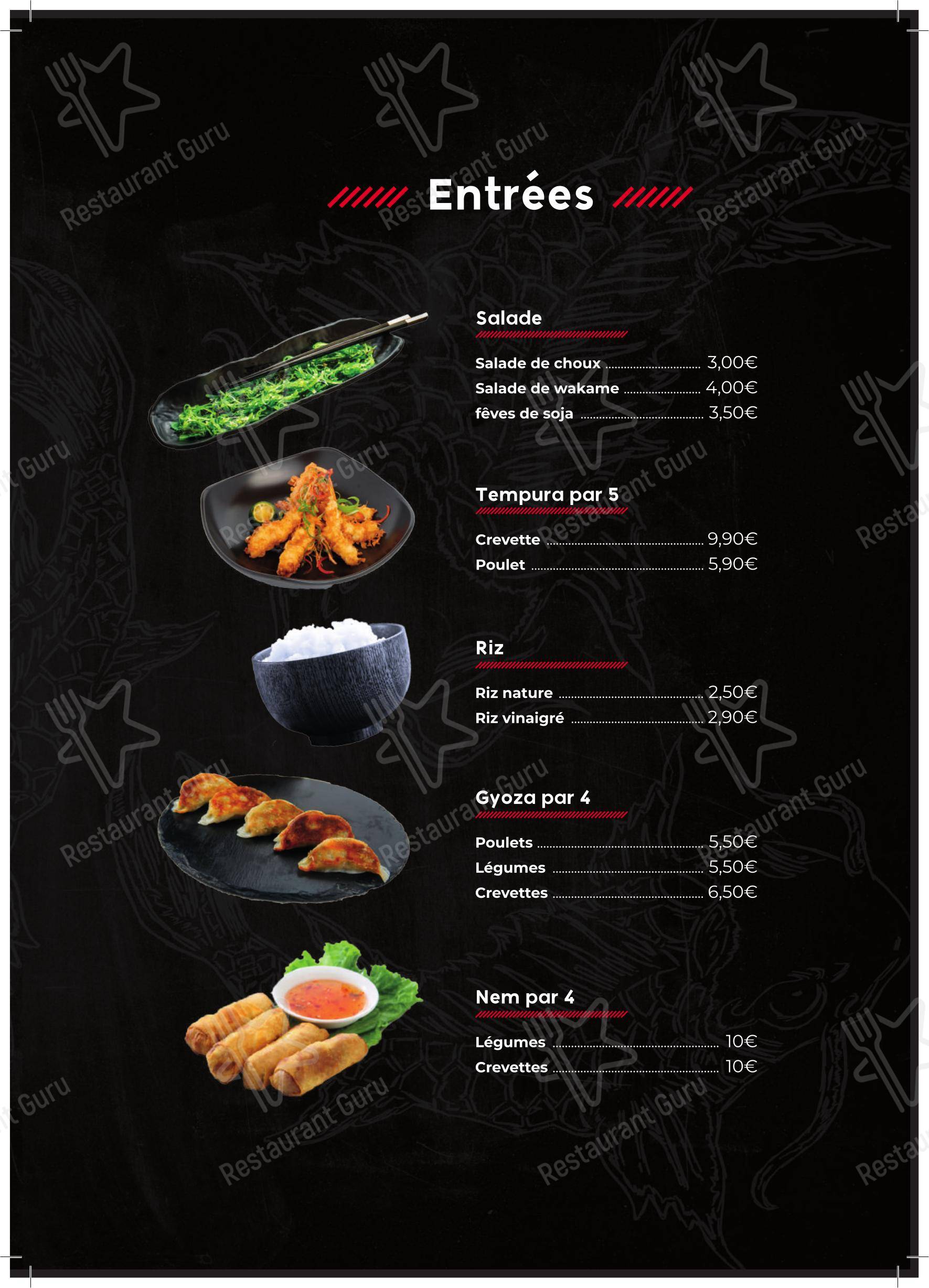 Меню ресторана SabaiDee Sushi