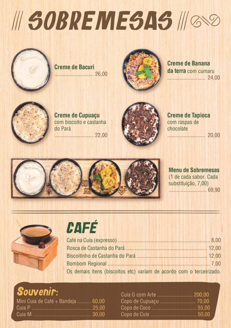 Sabor Duarte меню
