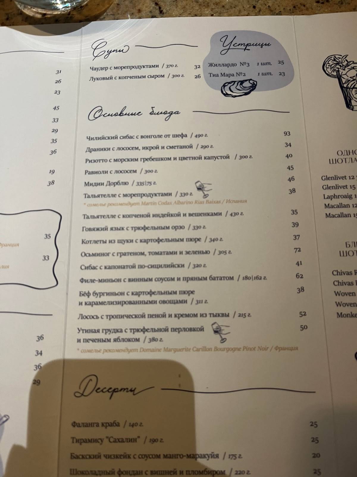 Salt Bistro меню