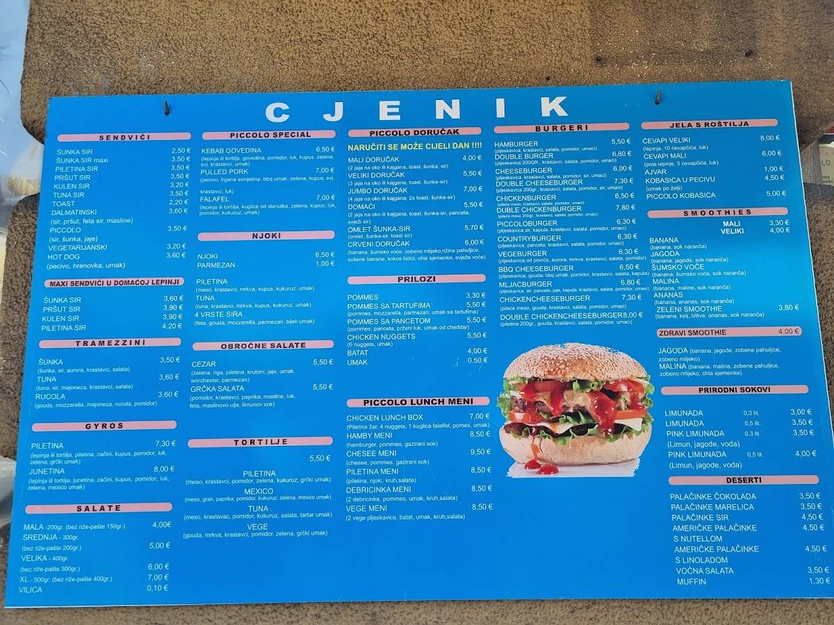 Sandwich Bar Piccolo меню