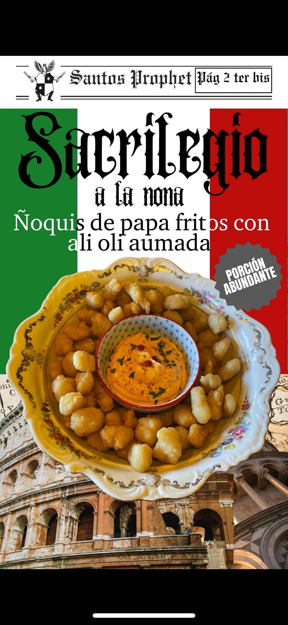 Santos Barriles меню