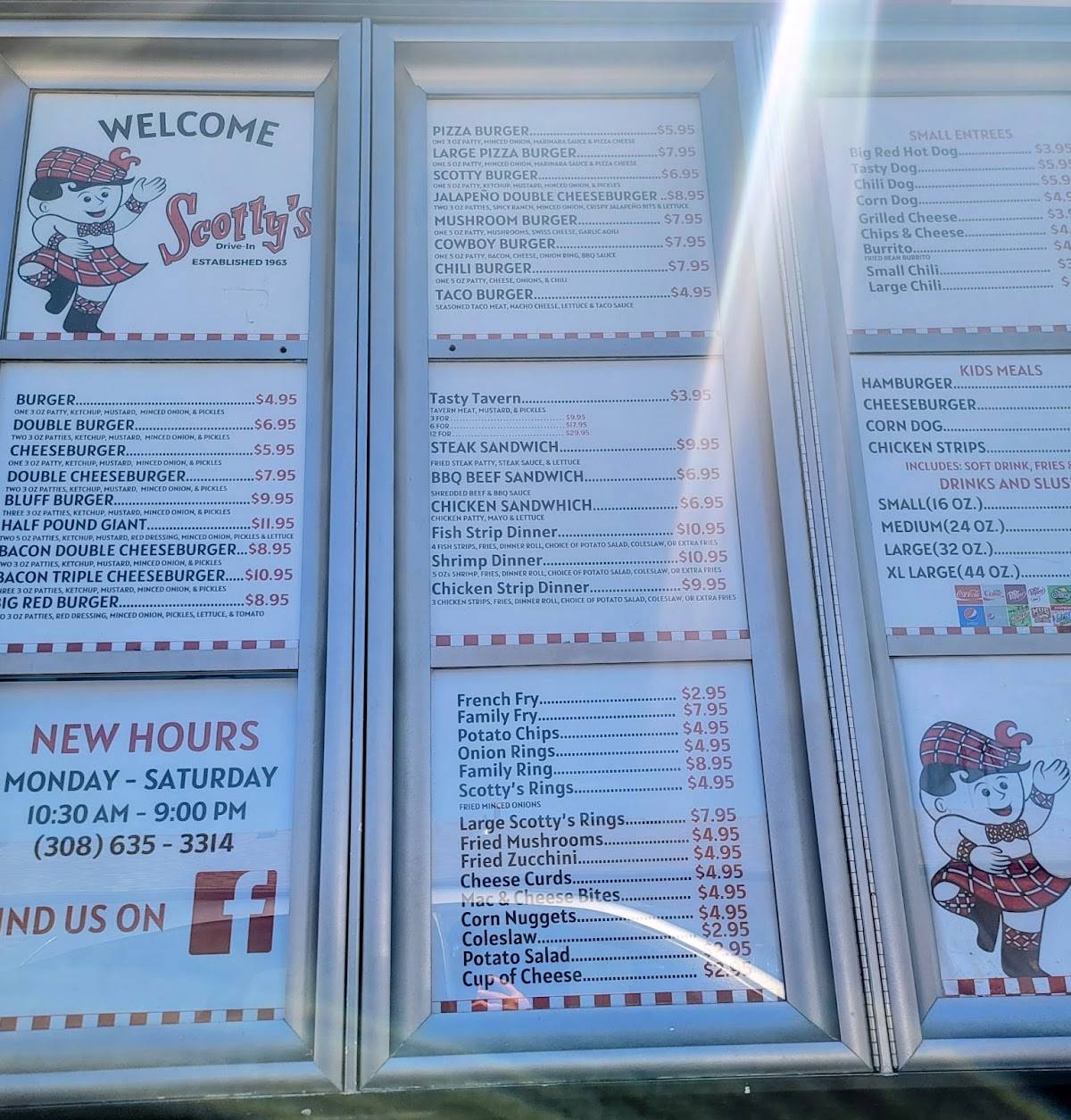 Scotty's Drive-In меню