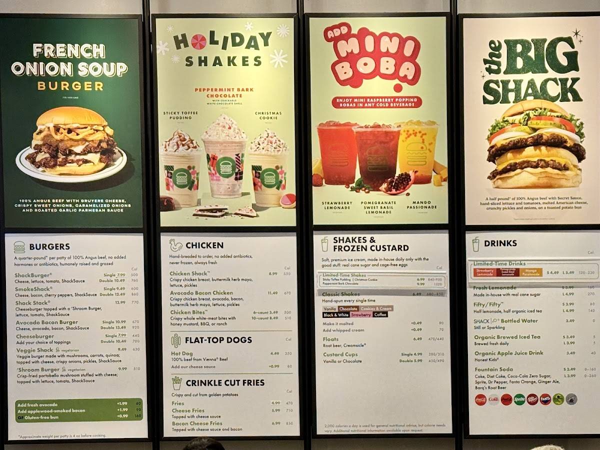 Shake Shack Prudential Center меню