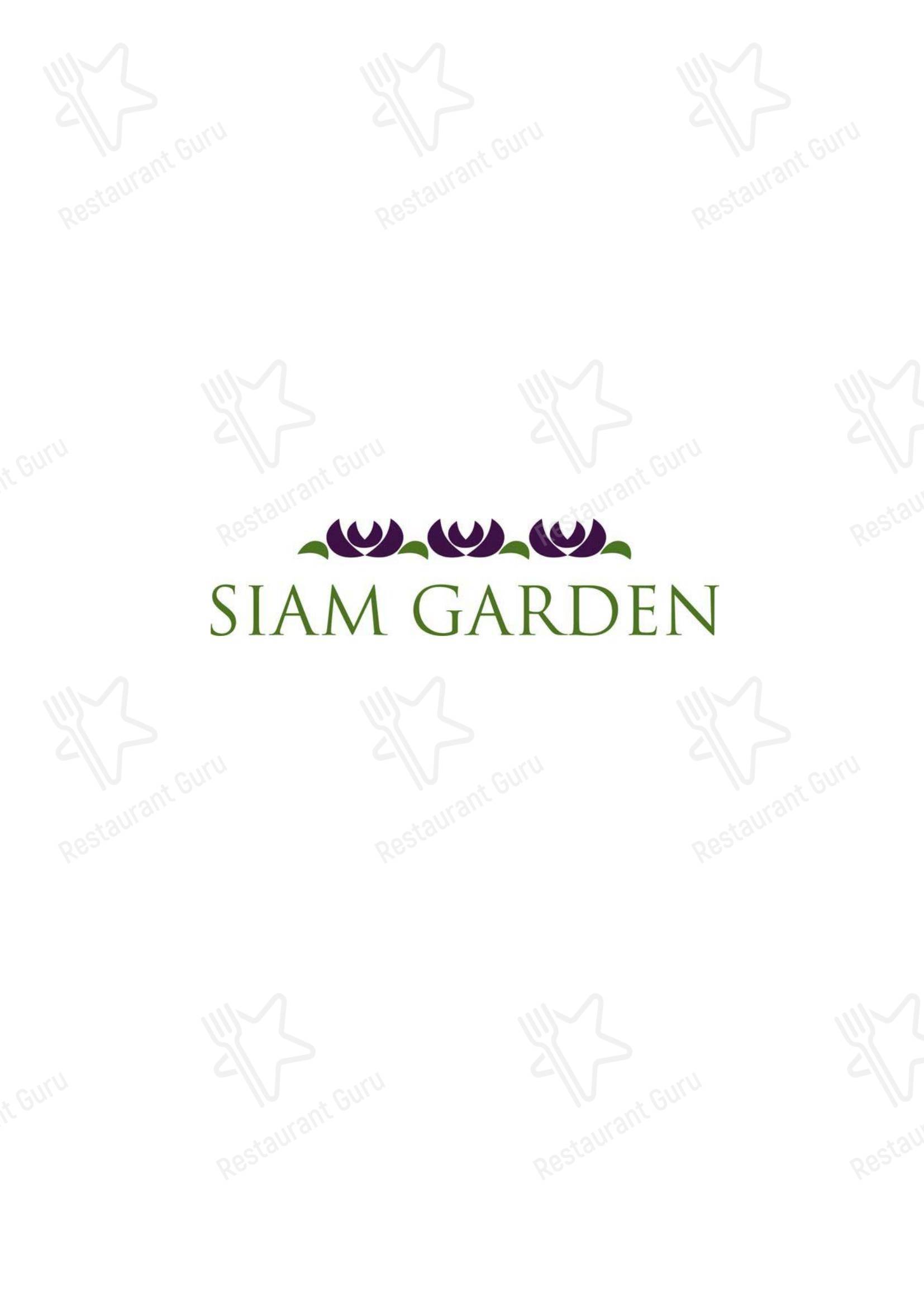 Siam Garden в Расду - Меню