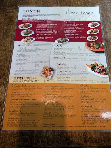 Silver Spoon Thai Restaurant меню