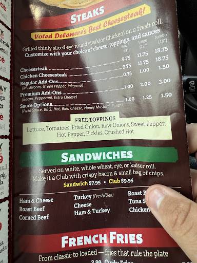Simaron Pizza & Steak Shop меню