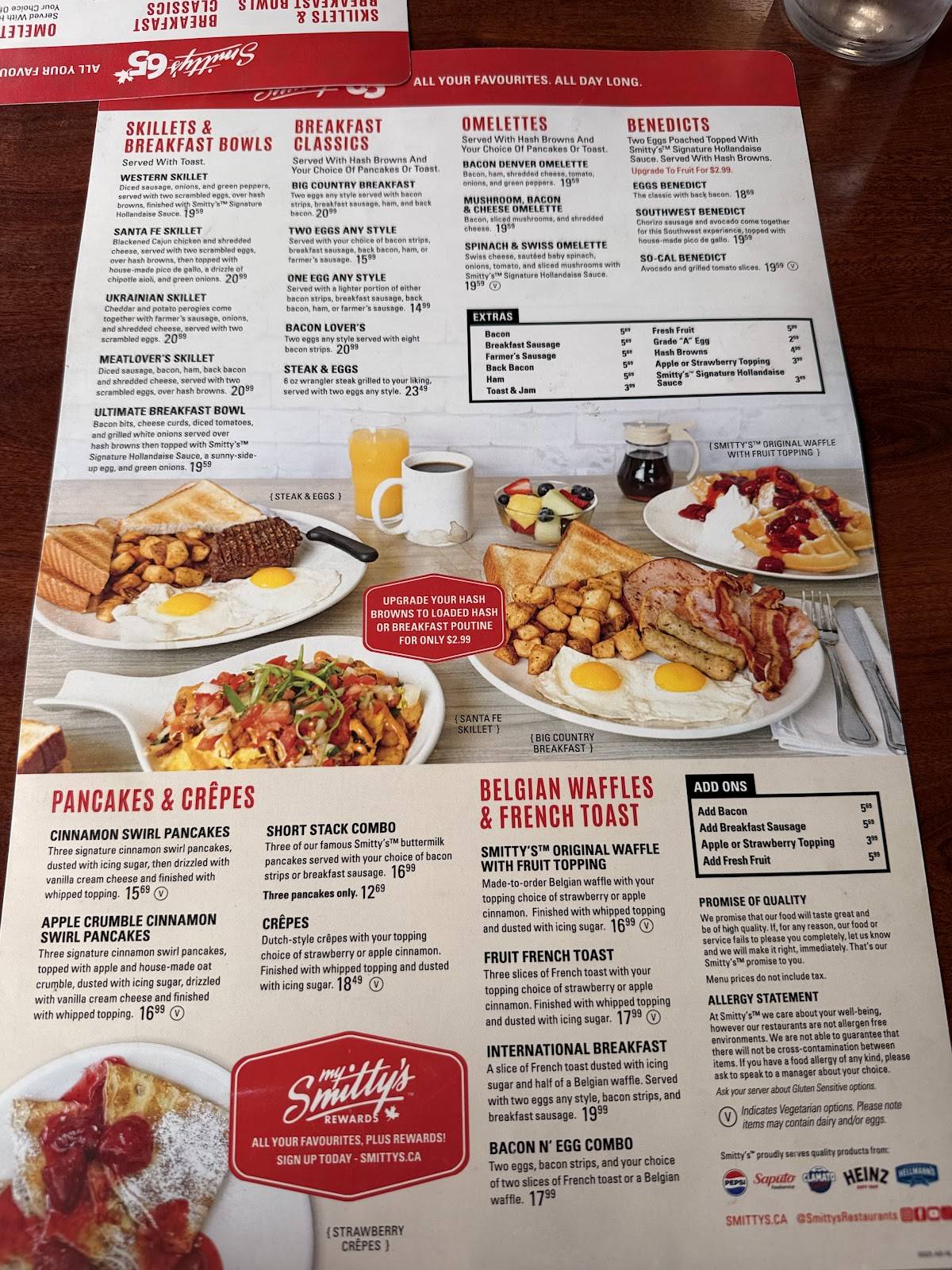 Smitty's Family Restaurant - Edson меню