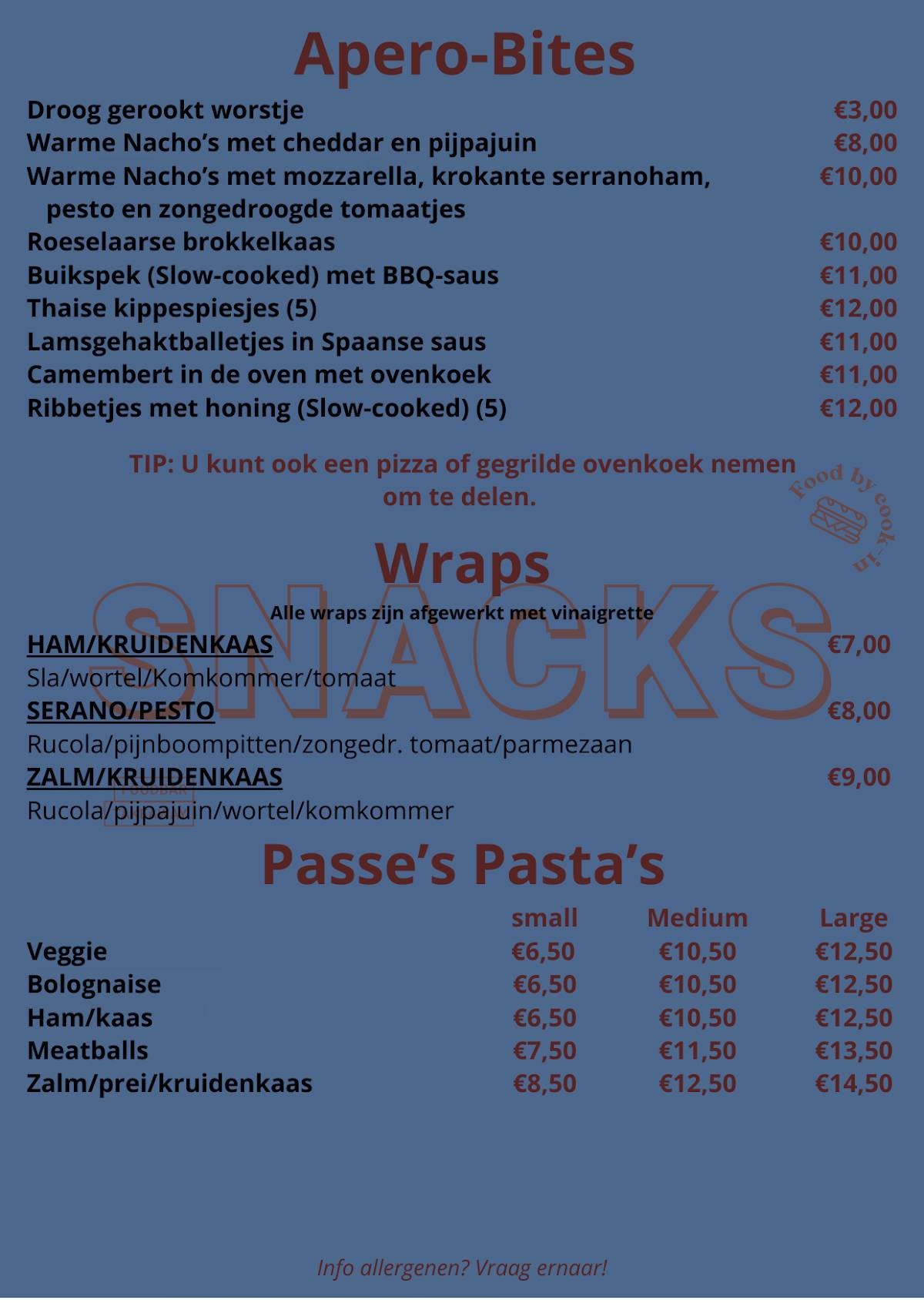 Snacksrsl меню