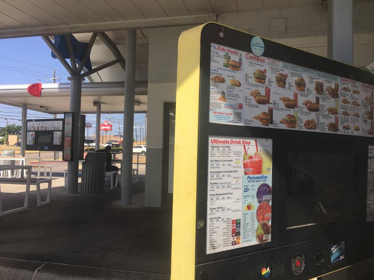 Sonic Drive-In меню