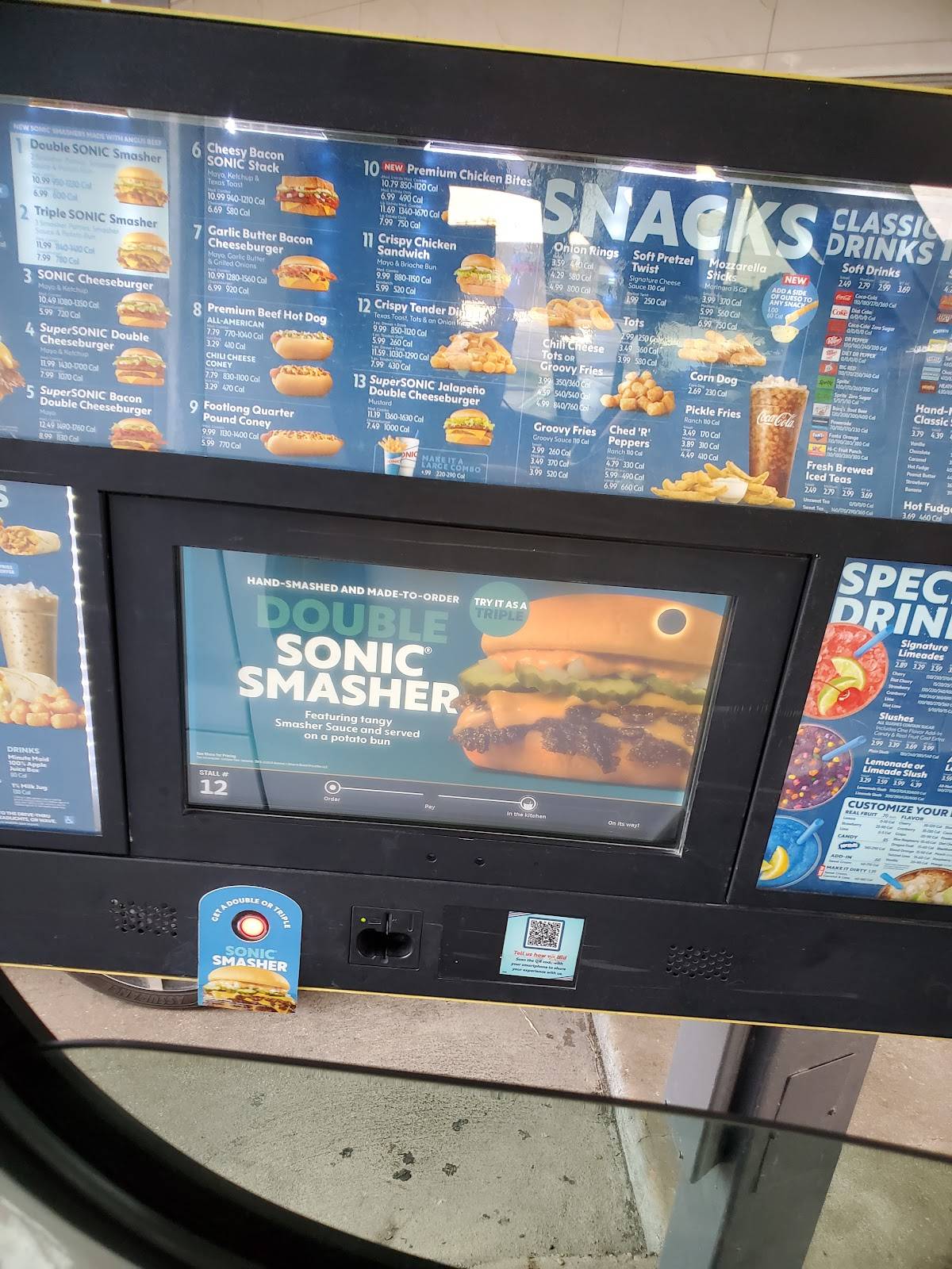 Sonic Drive-In меню