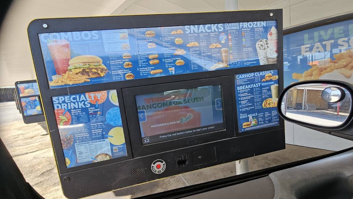 Sonic Drive-In меню