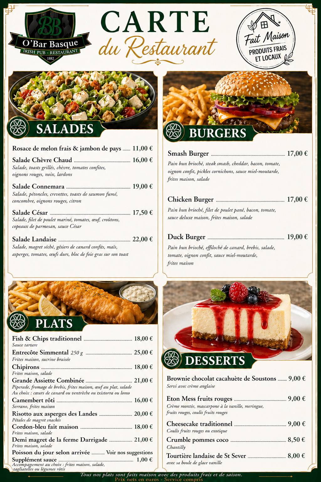 O’BAR BASQUE SOUSTONS ️ меню