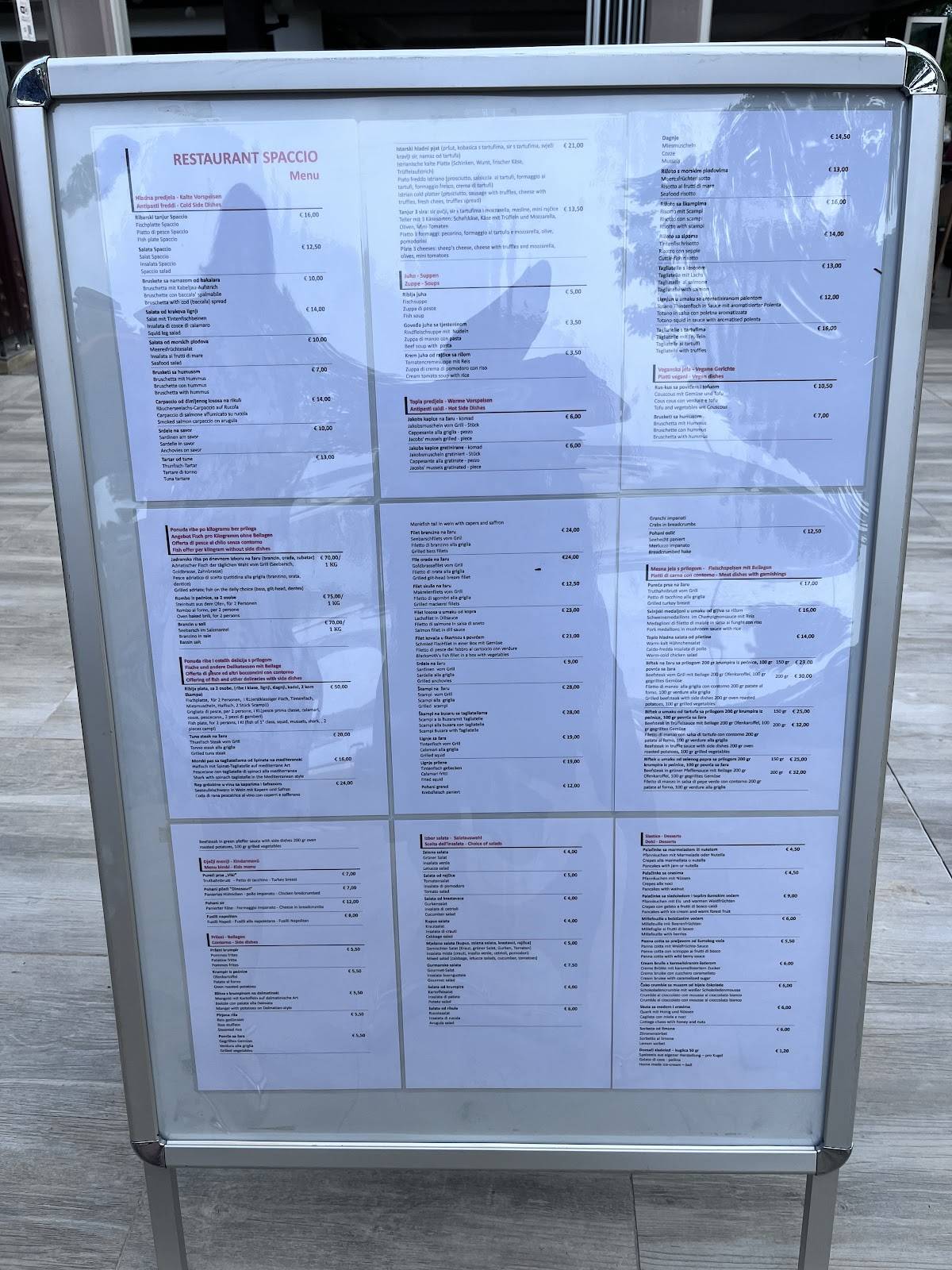 Spaccio Restaurant меню