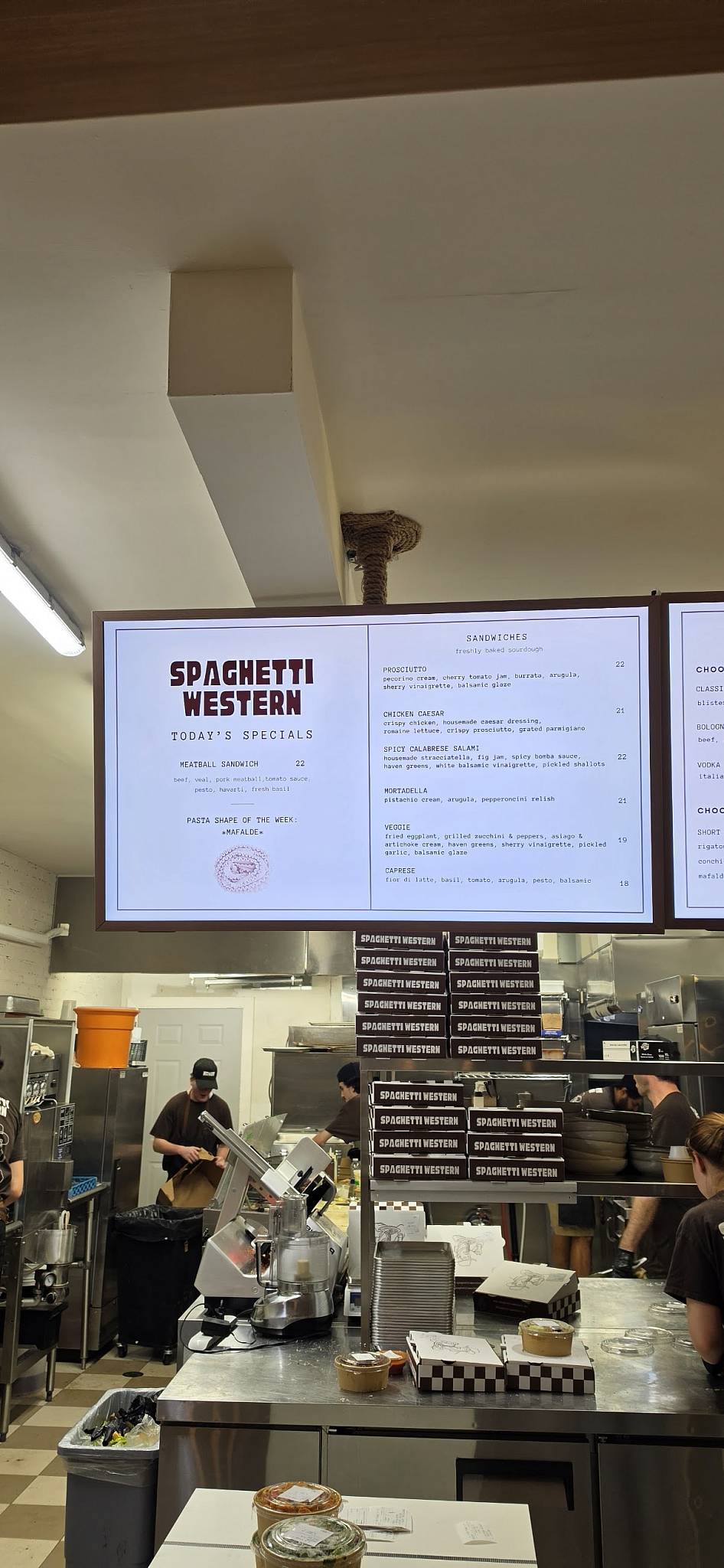 Spaghetti Western меню