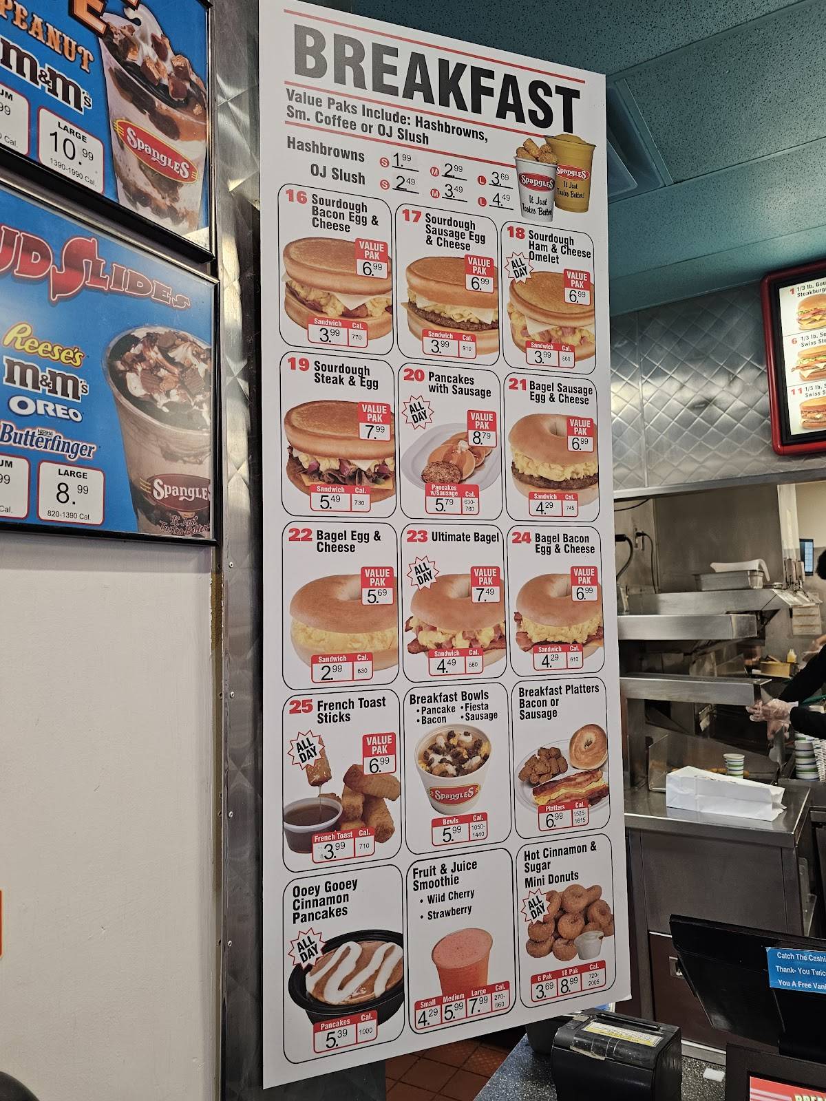 Spangles меню