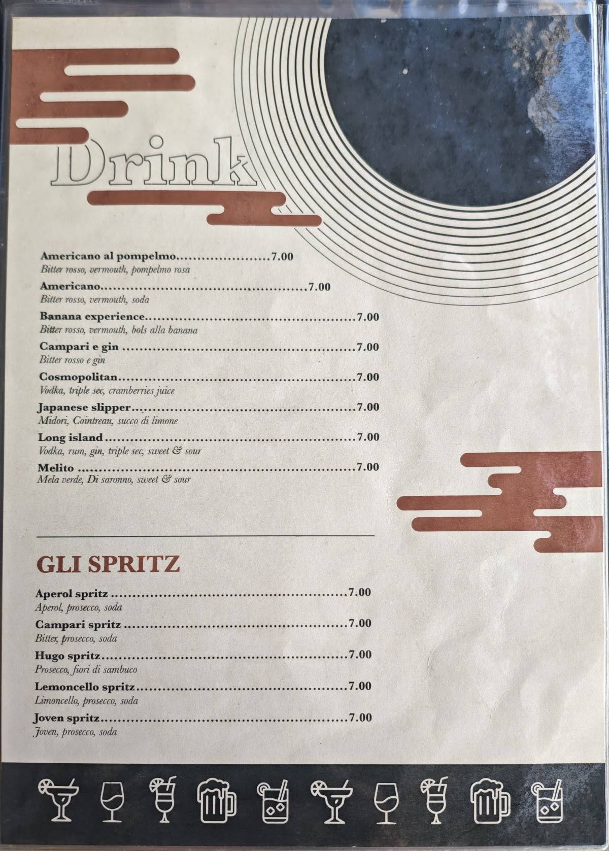 Spizzala меню