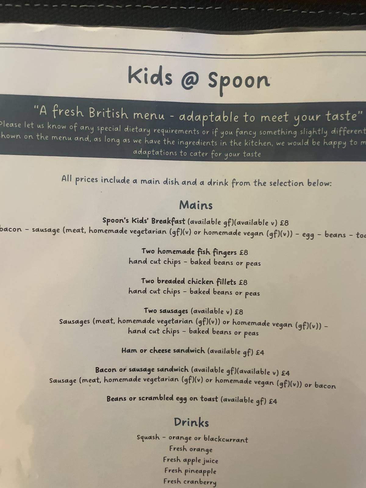 Spoon меню