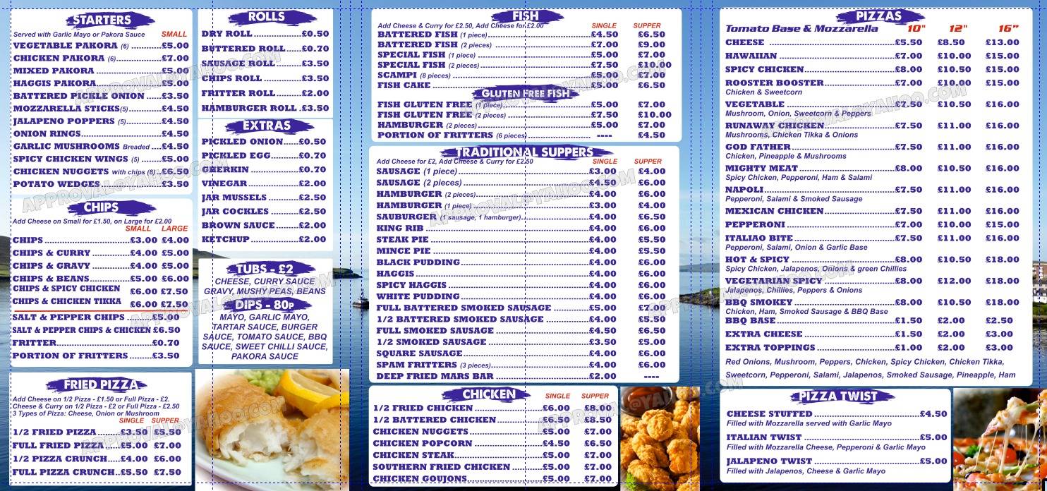 Stewarton Fry Inn меню