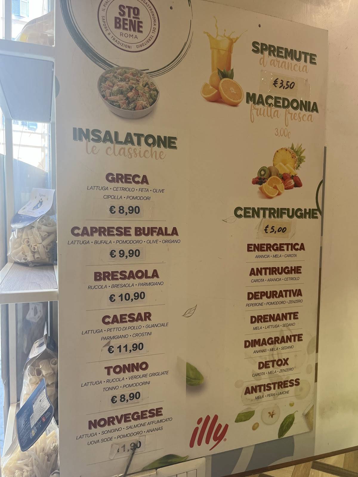 Sto Bene Roma меню