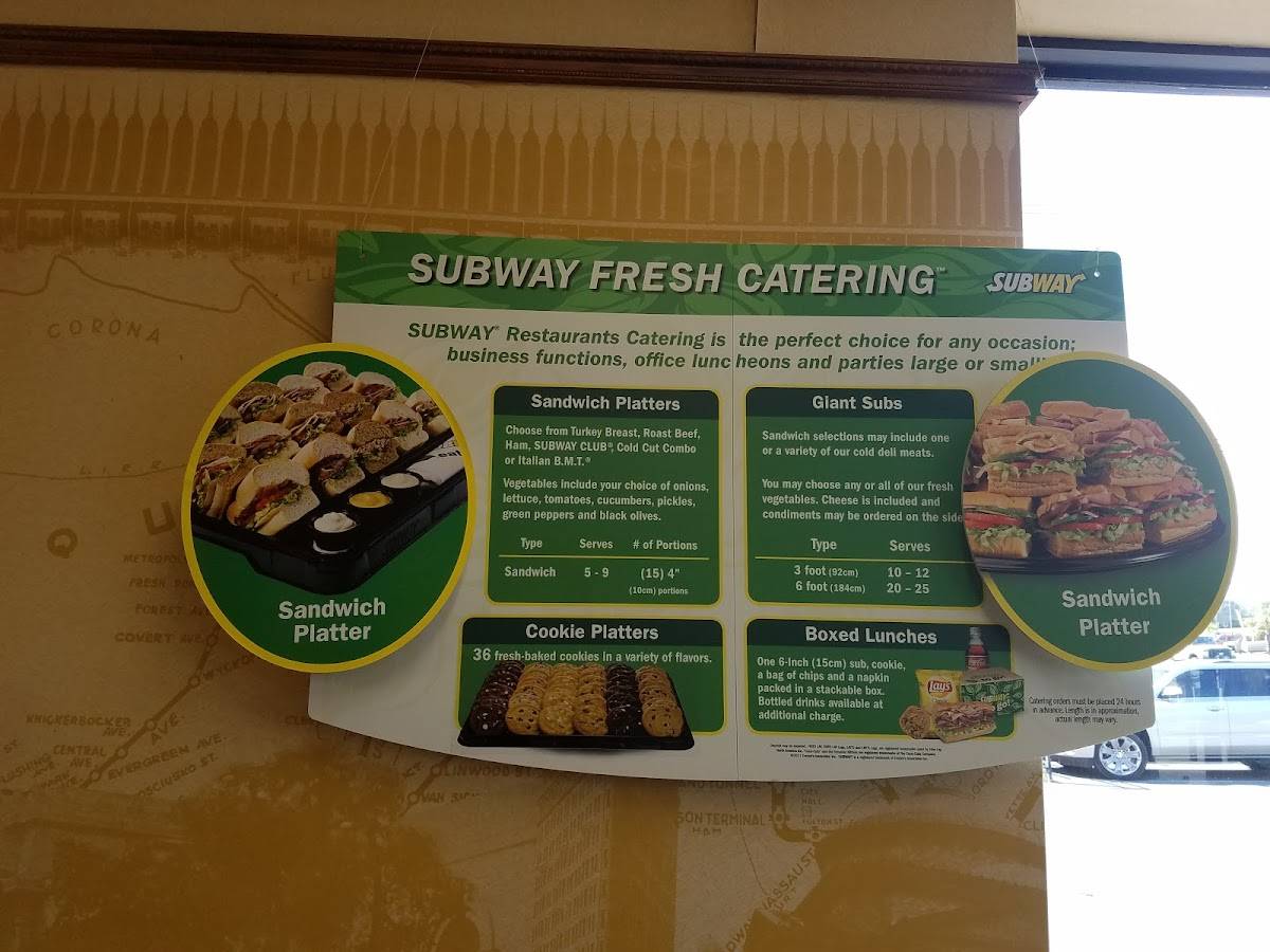 Subway меню