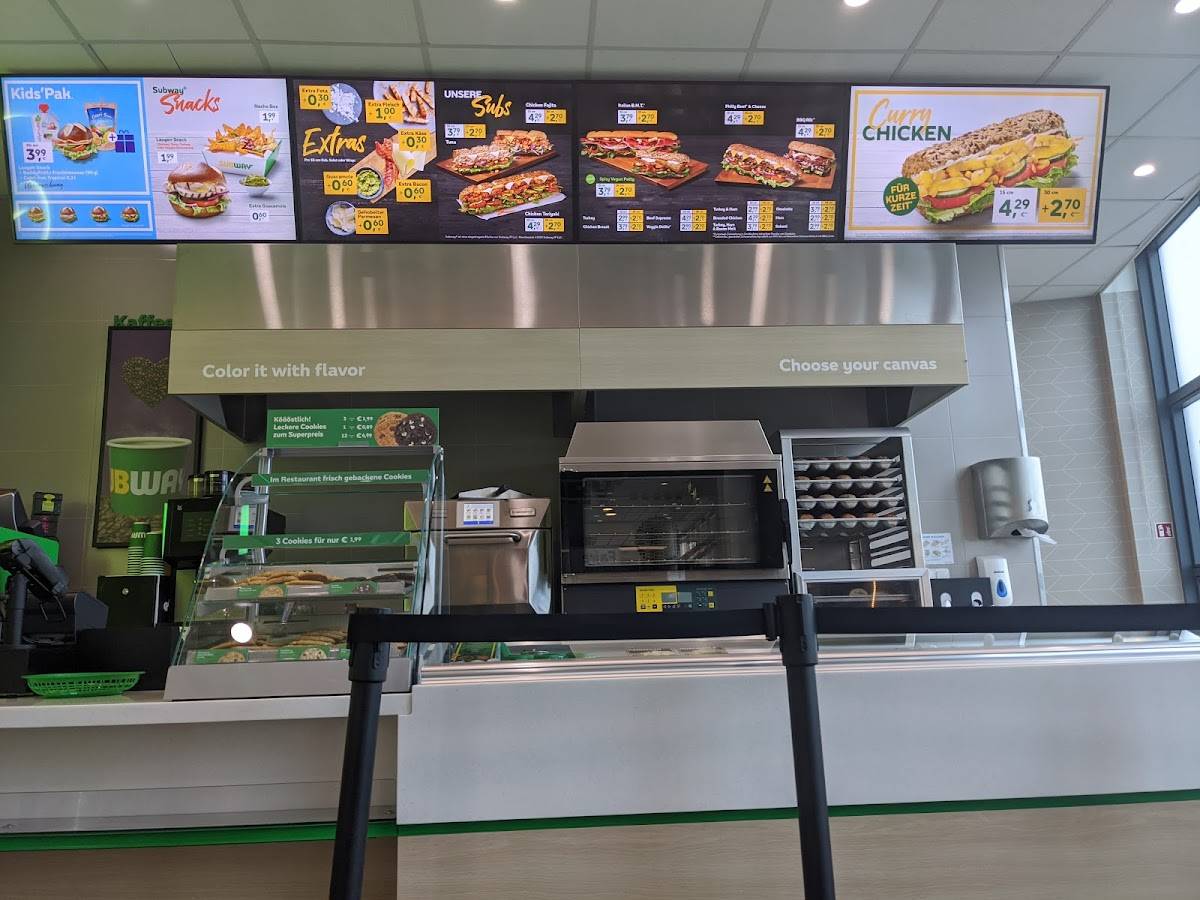Subway меню