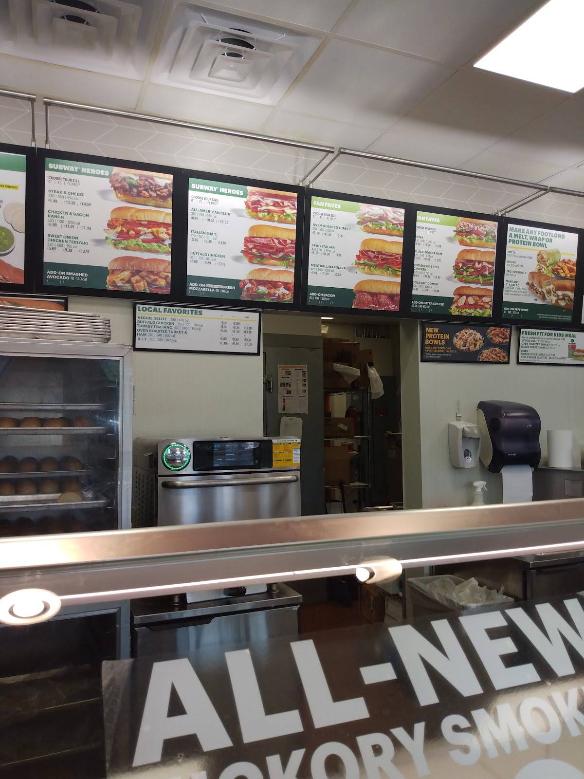Subway меню
