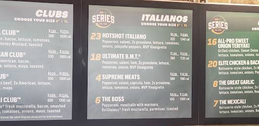 Subway меню