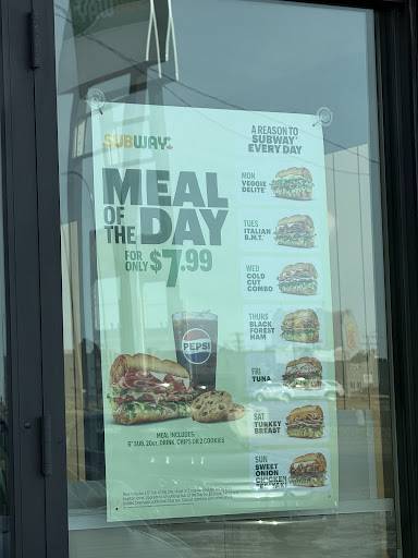 Subway меню