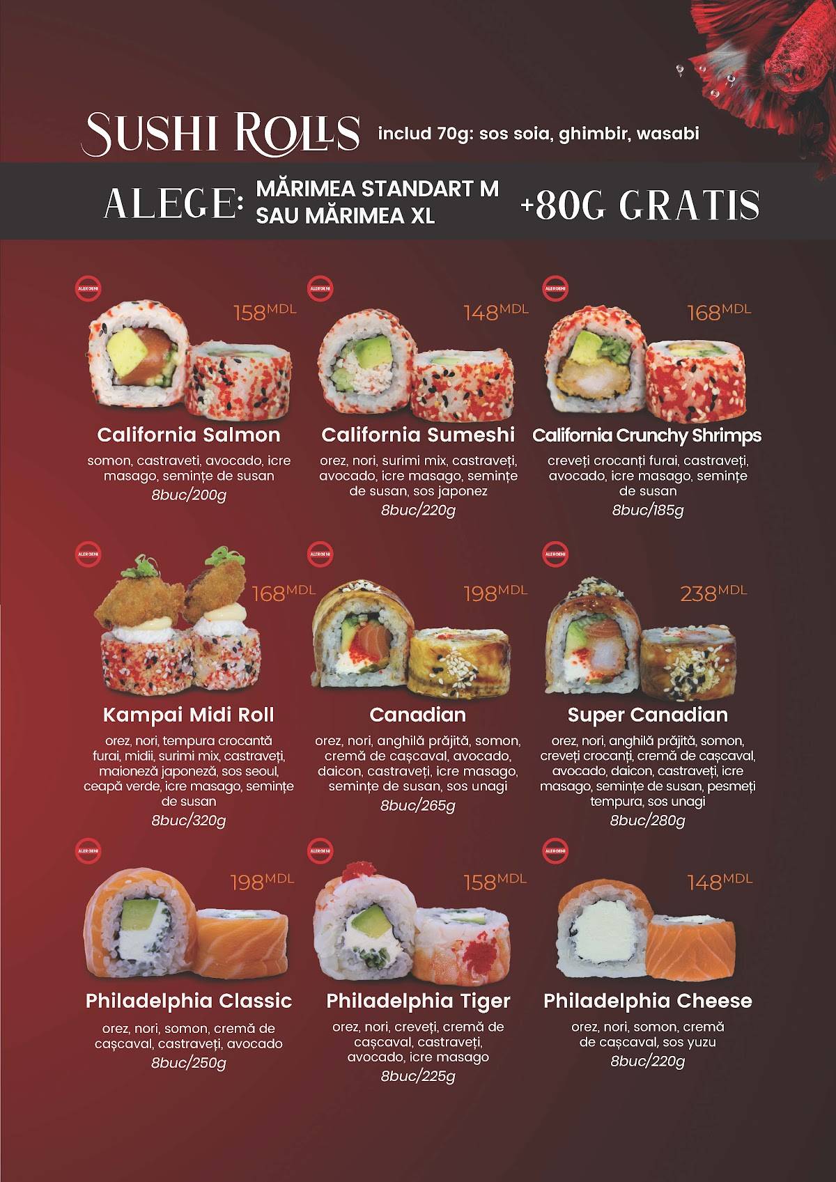 Sumeshi (Rîșcani) меню