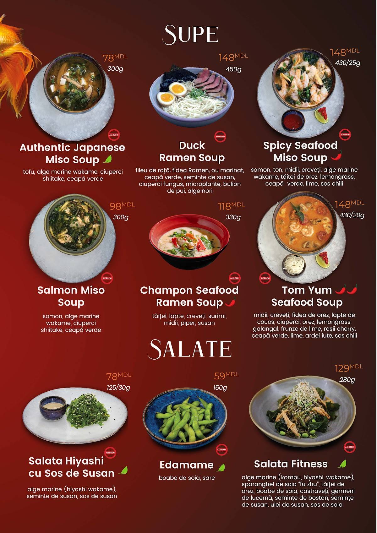 Sumeshi (Rîșcani) меню